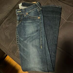 Dark denim jeans